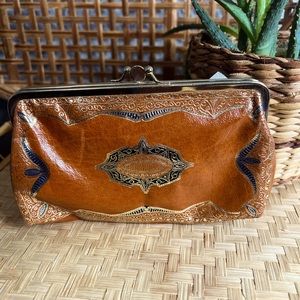 Vintage double pocket coin wallet